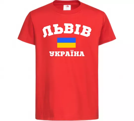 Дитяча футболка Львів Україна Червоний фото