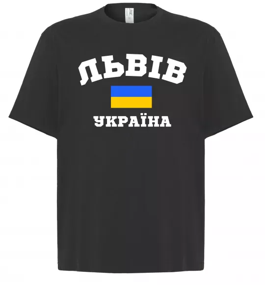 Футболка Оверсайз Львів Україна Чорний фото