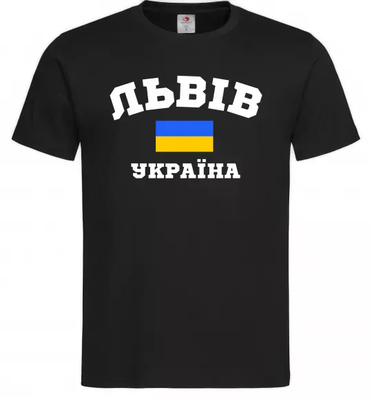Чоловіча футболка Львів Україна Чорний фото