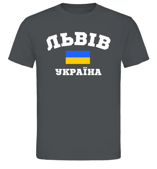 Чоловіча футболка Львів Україна Графіт фото