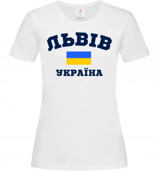 Жіноча футболка Львів Україна Білий фото