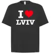 Футболка Оверсайз I love Lviv Чорний фото
