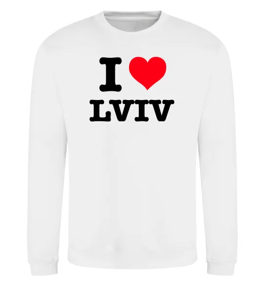 Свитшот I love Lviv Белый фото