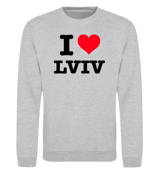 Свитшот I love Lviv Серый меланж фото