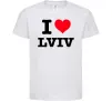 Дитяча футболка I love Lviv Білий фото