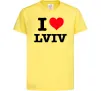 Дитяча футболка I love Lviv Лимонний фото