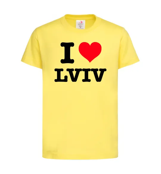 Детская футболка I love Lviv Лимонный фото