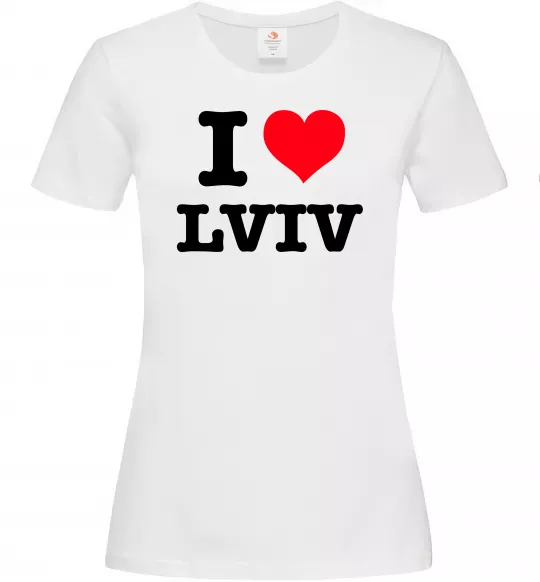 Женская футболка I love Lviv Белый фото