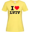 Женская футболка I love Lviv Лимонный фото