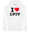 Чоловіча толстовка (худі) I love Lviv Білий фото