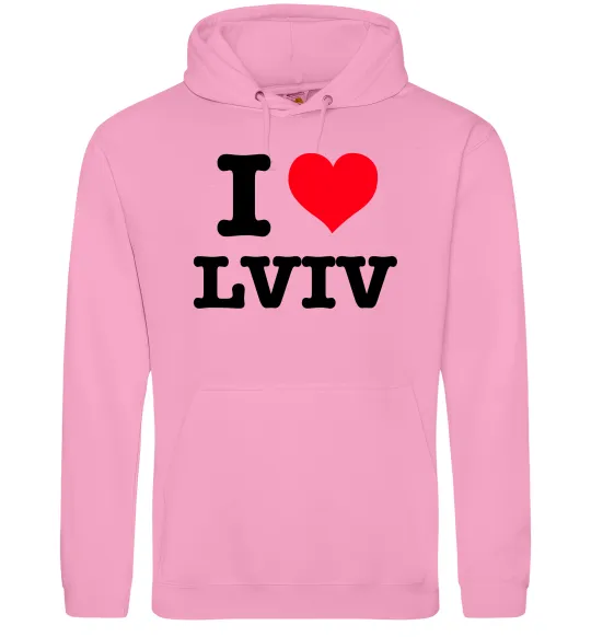 Жіноча толстовка (худі) I love Lviv Рожевий фото