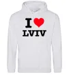Жіноча толстовка (худі) I love Lviv Сірий меланж фото