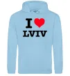 Жіноча толстовка (худі) I love Lviv Блакитний фото