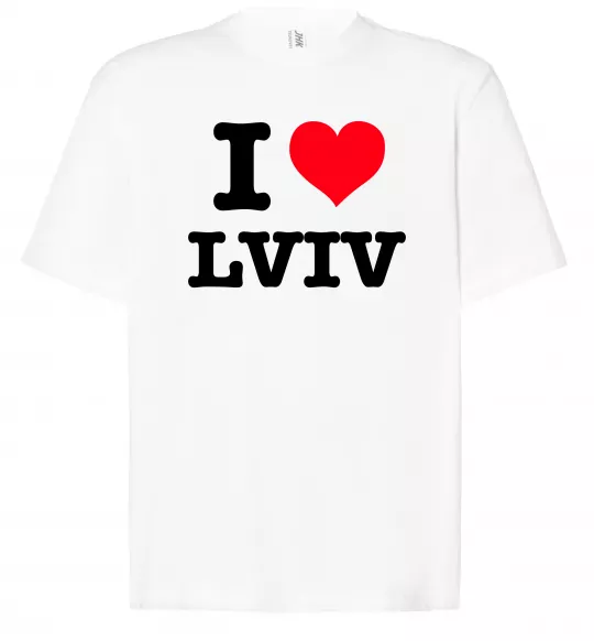 Футболка Оверсайз I love Lviv Білий фото