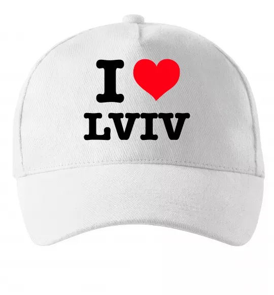 Кепка I love Lviv Білий фото