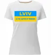 Жіноча преміум футболка Lviv center of freedom Білий фото