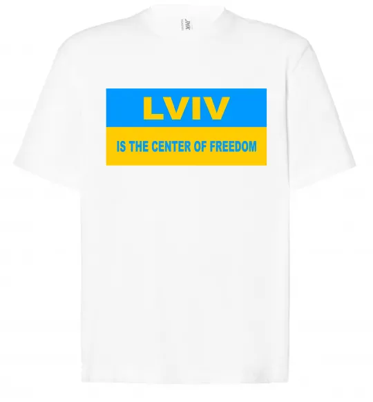 Футболка Оверсайз Lviv center of freedom Білий фото