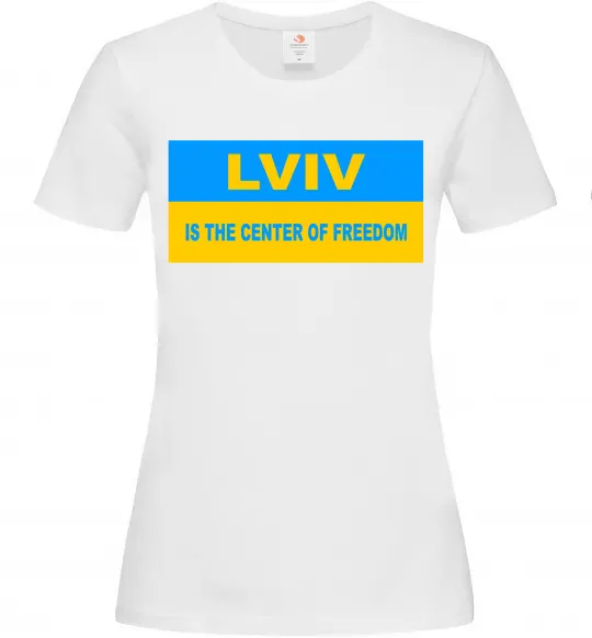 Женская футболка Lviv center of freedom Белый фото