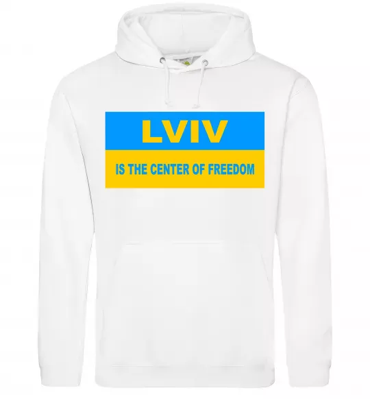 Жіноча толстовка (худі) Lviv center of freedom Білий фото