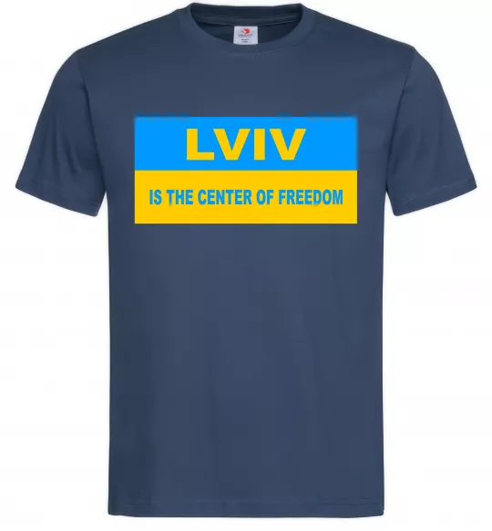Чоловіча футболка Lviv center of freedom Темно-синій фото