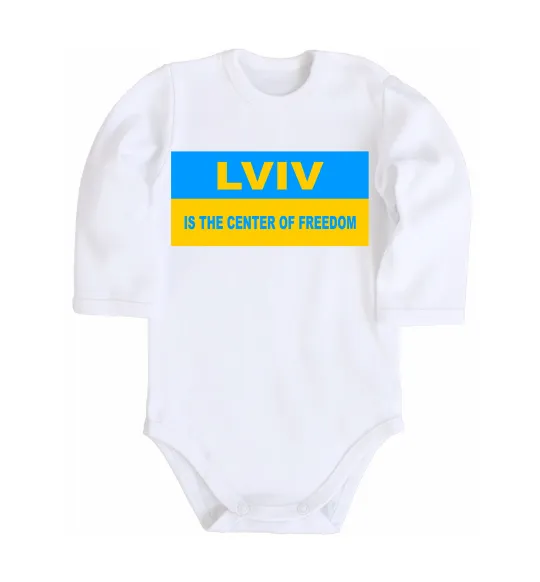 Дитячий бодік Lviv center of freedom Білий фото