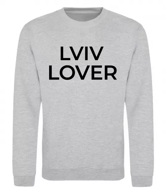 Світшот Lviv lover Сірий меланж фото