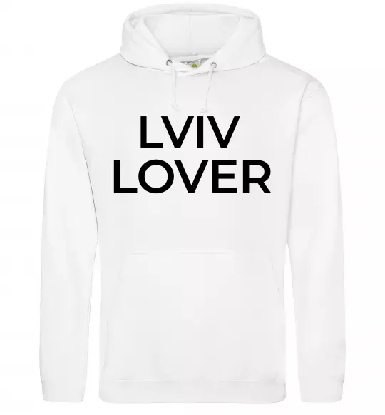 Чоловіча толстовка (худі) Lviv lover Білий фото