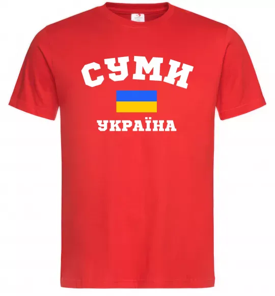 Мужская футболка Суми Україна Красный фото