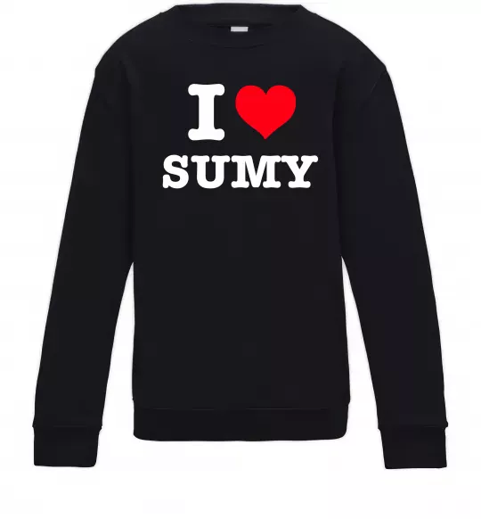 Дитячий світшот I love Sumy Чорний фото