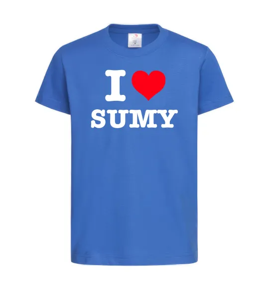 Детская футболка I love Sumy Ярко-синий фото