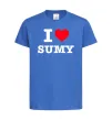 Детская футболка I love Sumy Ярко-синий фото