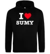 Мужская толстовка (худи) I love Sumy Черный фото