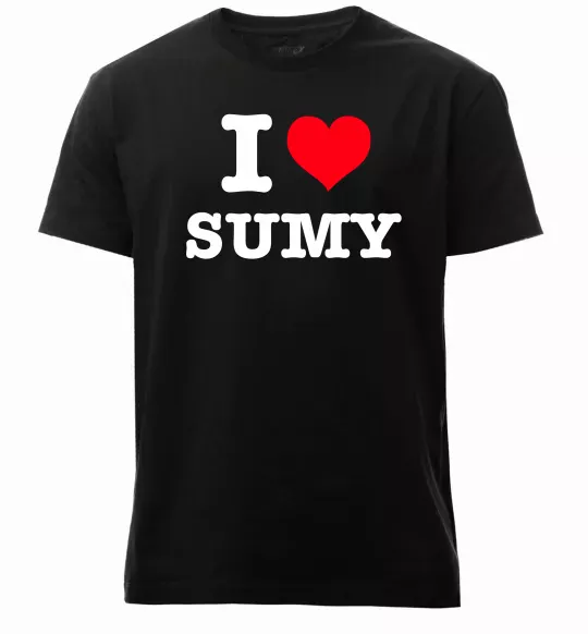Чоловіча преміум футболка I love Sumy Чорний фото