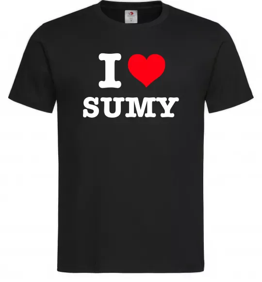 Мужская футболка I love Sumy Черный фото