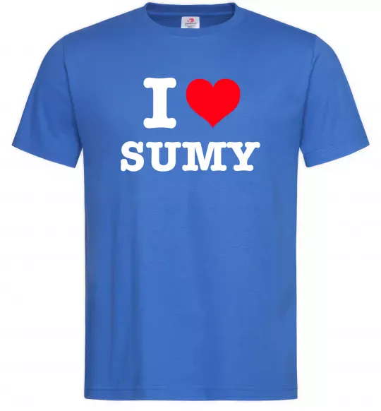 Мужская футболка I love Sumy Ярко-синий фото