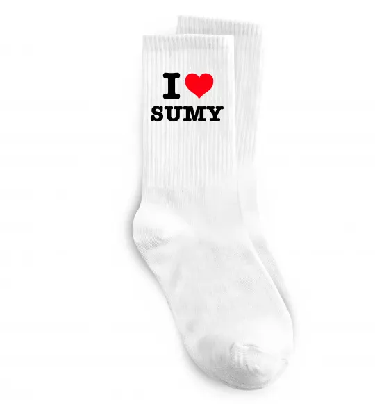 Шкарпетки I love Sumy Білий фото