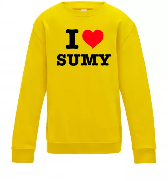 Дитячий світшот I love Sumy Сонячно жовтий фото