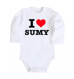 Дитячий бодік I love Sumy Білий фото