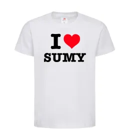 Детская футболка I love Sumy Белый фото
