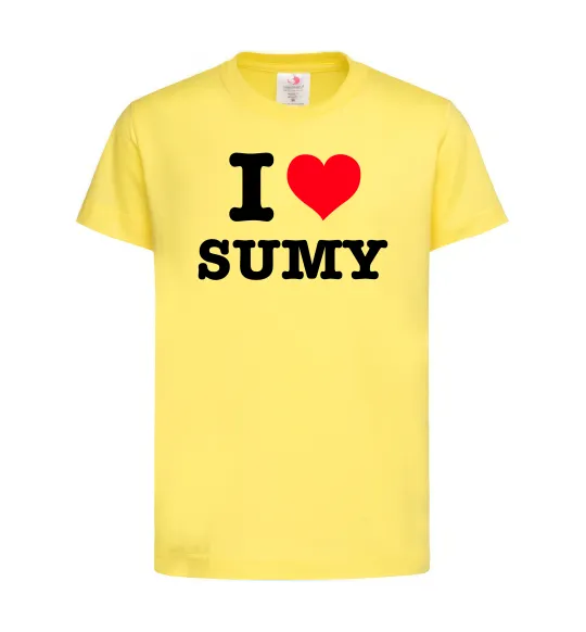 Детская футболка I love Sumy Лимонный фото