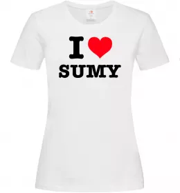 Женская футболка Суми Україна Белый фото Женская футболка Суми Україна Белый фото
