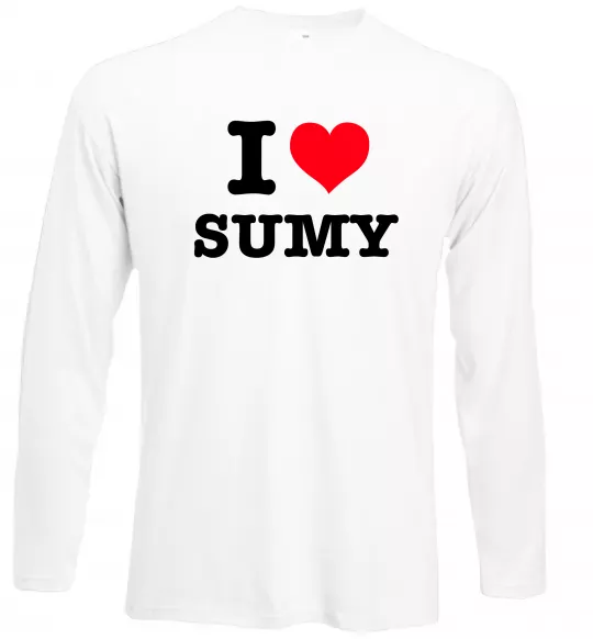 Лонгслив I love Sumy Белый фото