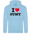 Мужская толстовка (худи) I love Sumy Голубой фото