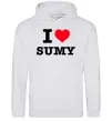 Женская толстовка (худи) I love Sumy Серый меланж фото