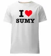 Чоловіча преміум футболка I love Sumy Білий фото