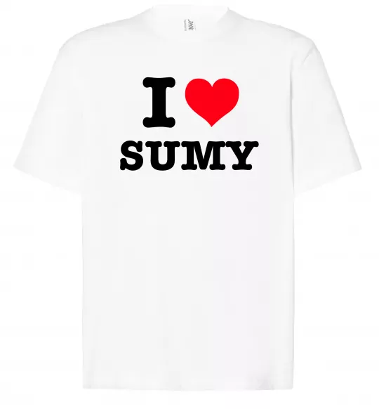 Футболка Оверсайз I love Sumy Белый фото