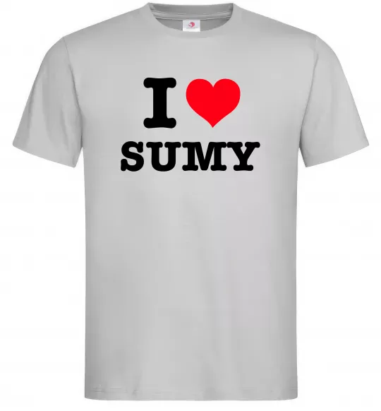 Мужская футболка I love Sumy Серый фото