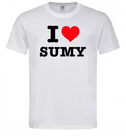 Мужская футболка I love Sumy Белый фото