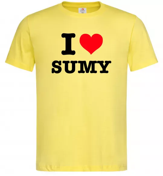 Мужская футболка I love Sumy Лимонный фото
