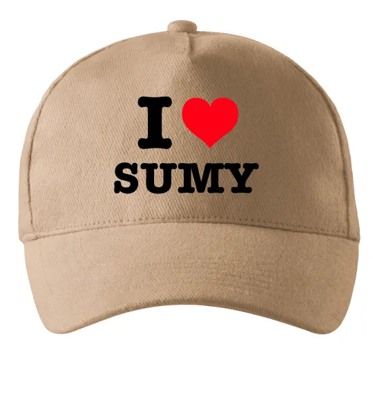 Кепка I love Sumy Песочный фото